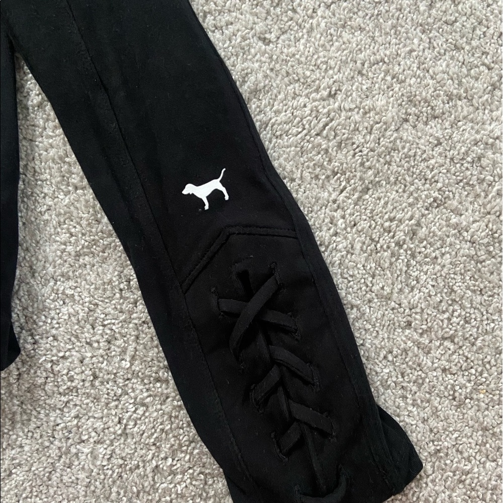 Black yoga leggings PINK